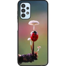 Coque Samsung Galaxy A13 5G - Silicone rigide noir Ladybird on a mushroom Spring 2026