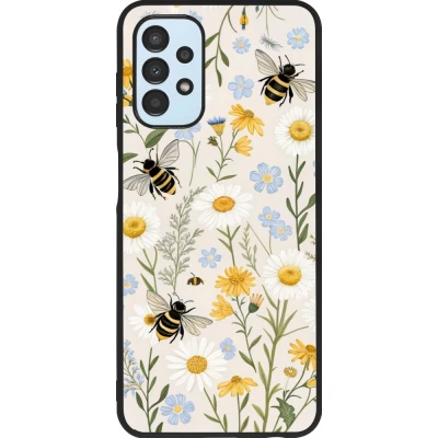 Coque Samsung Galaxy A13 5G - Silicone rigide noir Pattern bees Spring 2026