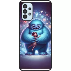 Coque Samsung Galaxy A13 5G - Silicone rigide noir Valentine 2024 Fluffy Love