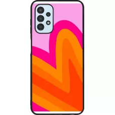 Coque Samsung Galaxy A13 5G - Silicone rigide noir Valentine 2024 heart gradient
