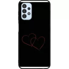 Coque Samsung Galaxy A13 5G - Silicone rigide noir Valentine 2023 attached heart