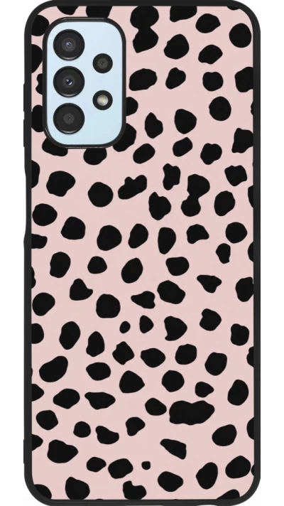 Coque Samsung Galaxy A13 5G - Silicone rigide noir Wild Leopard Pink