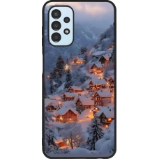 Samsung Galaxy A13 5G Case Hülle - Silikon schwarz Winter 25 Winter snowy village