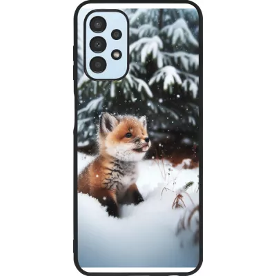 Samsung Galaxy A13 5G Case Hülle - Silikon schwarz Weihnachten 2023 Fuechslein Tanne