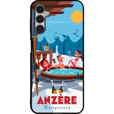 Coque Samsung Galaxy A14 5G - Silicone rigide noir Anzère Mountain Jacuzzi