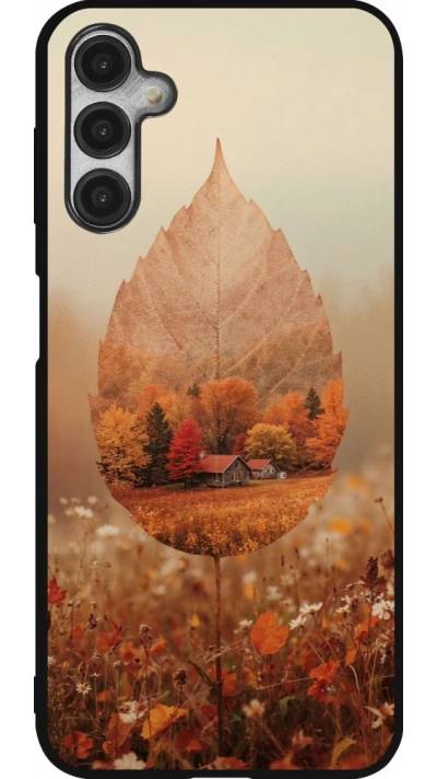 Coque Samsung Galaxy A14 5G - Silicone rigide noir Autumn 26 Autumn leaf