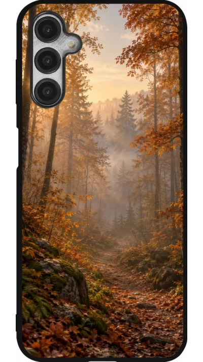 Coque Samsung Galaxy A14 5G - Silicone rigide noir Autumn 26 Autumn walk