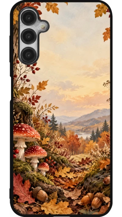 Coque Samsung Galaxy A14 5G - Silicone rigide noir Autumn 26 Illustrated Autumn