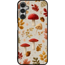 Coque Samsung Galaxy A14 5G - Silicone rigide noir Autumn 26 Mushrooms and leaves