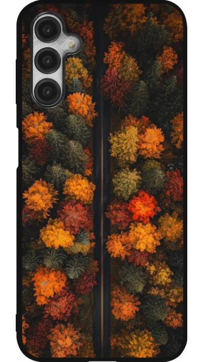 Coque Samsung Galaxy A14 5G - Silicone rigide noir Autumn 26 Road in autumn