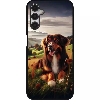Samsung Galaxy A14 5G Case Hülle - Silikon schwarz Hund Land Schweiz