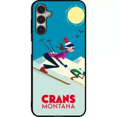 Coque Samsung Galaxy A14 5G - Silicone rigide noir Crans-Montana Ski Downhill