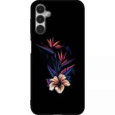 Samsung Galaxy A14 5G Case Hülle - Silikon schwarz Dark Flowers
