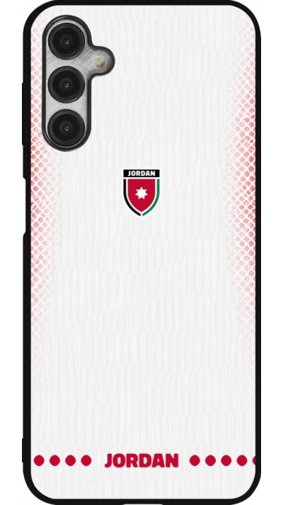 Coque Samsung Galaxy A14 5G - Silicone rigide noir Maillot de football Jordanie 2026 personnalisable
