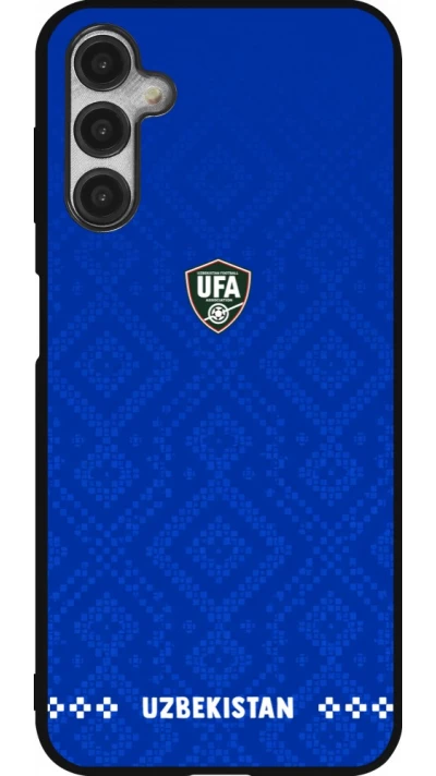 Samsung Galaxy A14 5G Case Hülle - Silikon schwarz Usbekistan 2026 personalisierbares Fussballtrikot