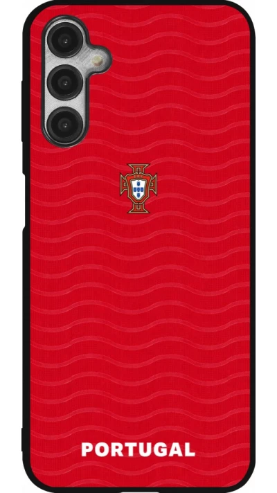 Coque Samsung Galaxy A14 5G - Silicone rigide noir Maillot de football Portugal 2026 personnalisable