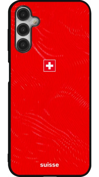 Coque Samsung Galaxy A14 5G - Silicone rigide noir Maillot de football Suisse 2026 personnalisable