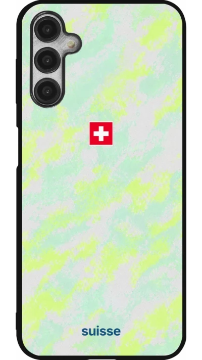 Coque Samsung Galaxy A14 5G - Silicone rigide noir Maillot de football Suisse Away 2026 personnalisable