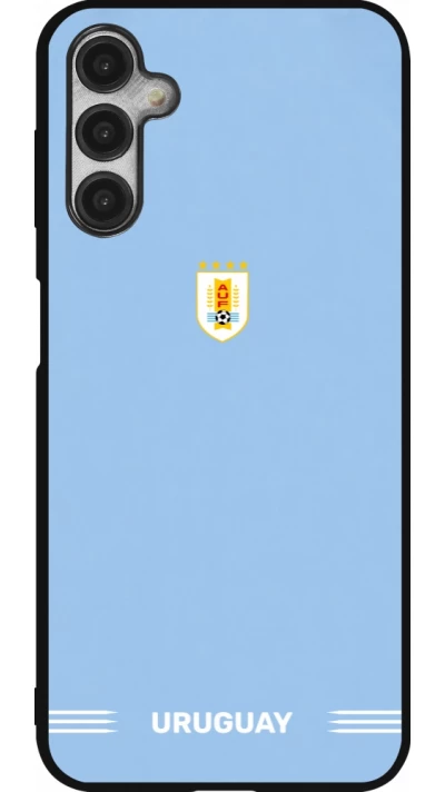 Samsung Galaxy A14 5G Case Hülle - Silikon schwarz Uruguay 2026 personalisierbares Fussballtrikot