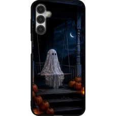 Samsung Galaxy A14 5G Case Hülle - Silikon schwarz Halloween 2026 Ghost on a swing