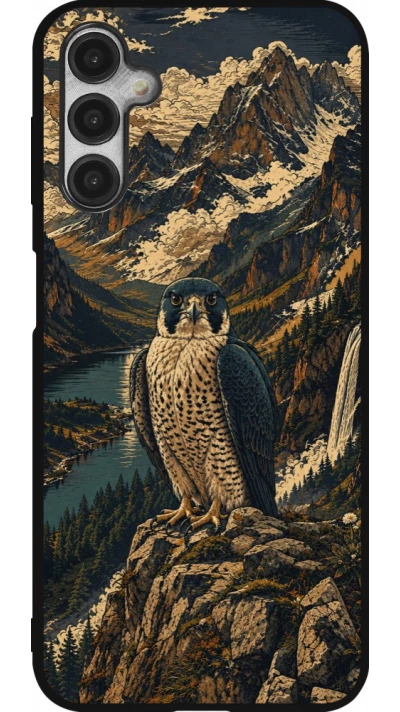 Coque Samsung Galaxy A14 5G - Silicone rigide noir Linocut Faucun pèlerin