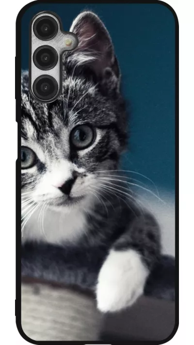 Coque Samsung Galaxy A14 5G - Silicone rigide noir Meow 23