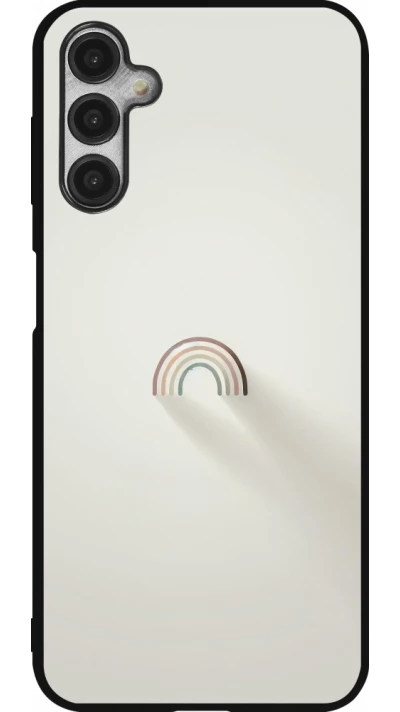 Coque Samsung Galaxy A14 5G - Silicone rigide noir Mini Rainbow Minimal