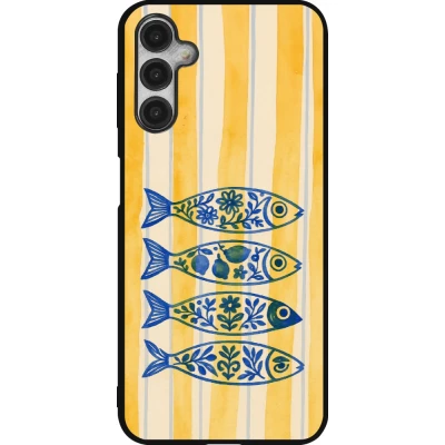 Coque Samsung Galaxy A14 5G - Silicone rigide noir Portuguese fish 2026