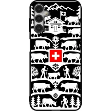 Coque Samsung Galaxy A14 5G - Silicone rigide noir Poya Suisse 3 noir