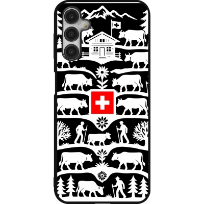 Coque Samsung Galaxy A14 5G - Silicone rigide noir Poya Suisse 3 noir