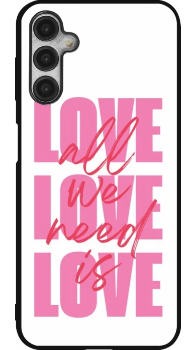 Coque Samsung Galaxy A14 5G - Silicone rigide noir Saint Valentines Day 26 Love all we need is