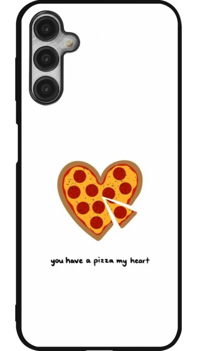 Coque Samsung Galaxy A14 5G - Silicone rigide noir Saint Valentines Day 26 You have my pizza heart