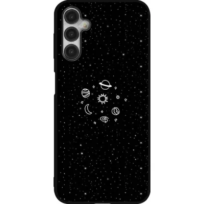 Coque Samsung Galaxy A14 5G - Silicone rigide noir Space Doodle