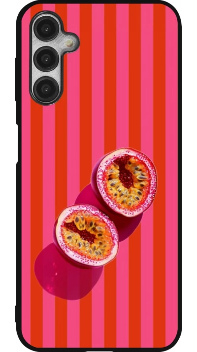Coque Samsung Galaxy A14 5G - Silicone rigide noir Passion fruit Summer 2026