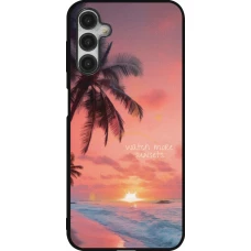 Coque Samsung Galaxy A14 5G - Silicone rigide noir Watch more sunsets Summer 2026