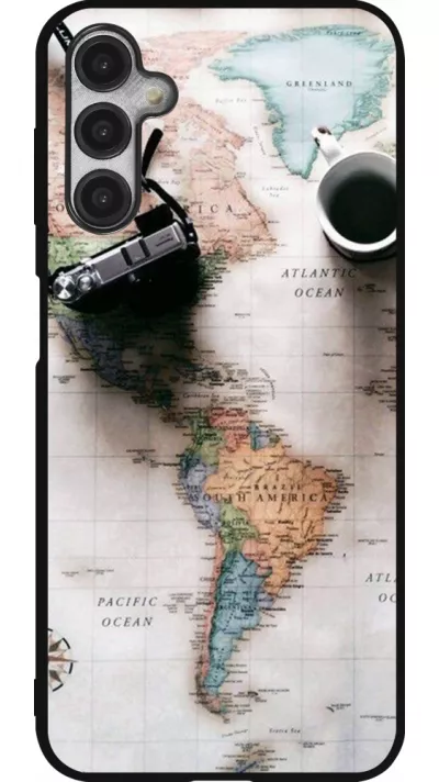 Coque Samsung Galaxy A14 5G - Silicone rigide noir Travel 01