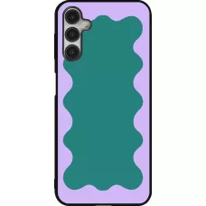 Samsung Galaxy A14 5G Case Hülle - Silikon schwarz Wavy Rectangle Green Purple