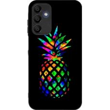Samsung Galaxy A15 Case Hülle - Silikon schwarz Ananas Multi-colors
