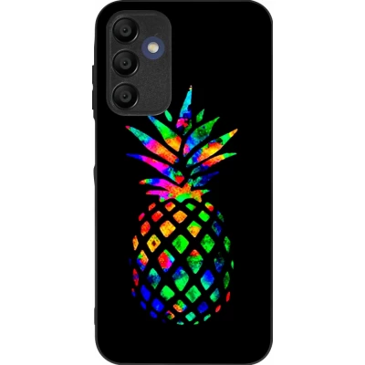 Samsung Galaxy A15 Case Hülle - Silikon schwarz Ananas Multi-colors