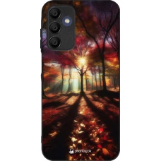 Samsung Galaxy A15 Case Hülle - Silikon schwarz Herbstlicher goldener Glanz