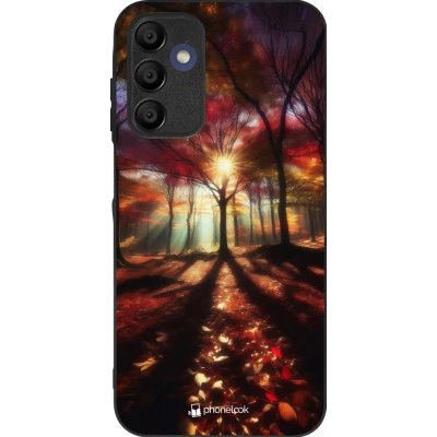 Samsung Galaxy A15 Case Hülle - Silikon schwarz Herbstlicher goldener Glanz