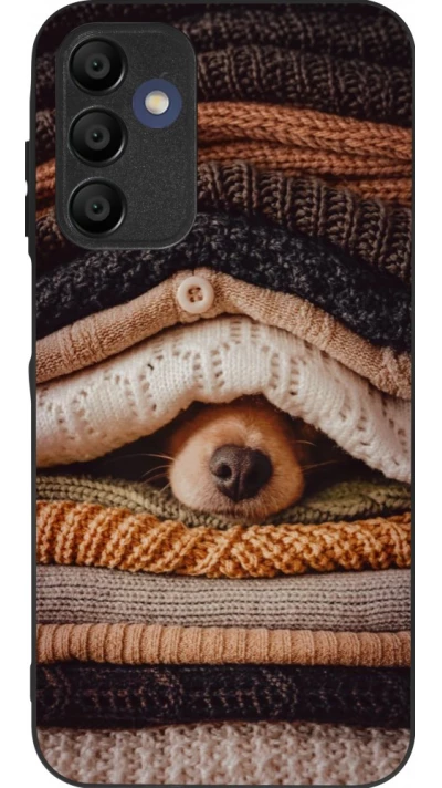 Coque Samsung Galaxy A15 - Silicone rigide noir Autumn 26 Dog under the covers