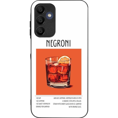Samsung Galaxy A15 Case Hülle - Silikon schwarz Cocktail Rezept Negroni
