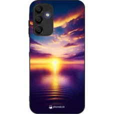 Samsung Galaxy A15 Case Hülle - Silikon schwarz Sonnenuntergang gelb violett