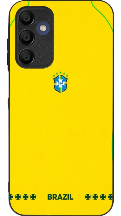 Coque Samsung Galaxy A15 - Silicone rigide noir Maillot de football Bresil 2026 personnalisable
