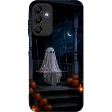 Coque Samsung Galaxy A15 - Silicone rigide noir Halloween 2026 Ghost on a swing