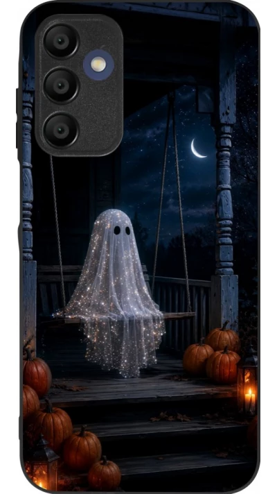 Coque Samsung Galaxy A15 - Silicone rigide noir Halloween 2026 Ghost on a swing