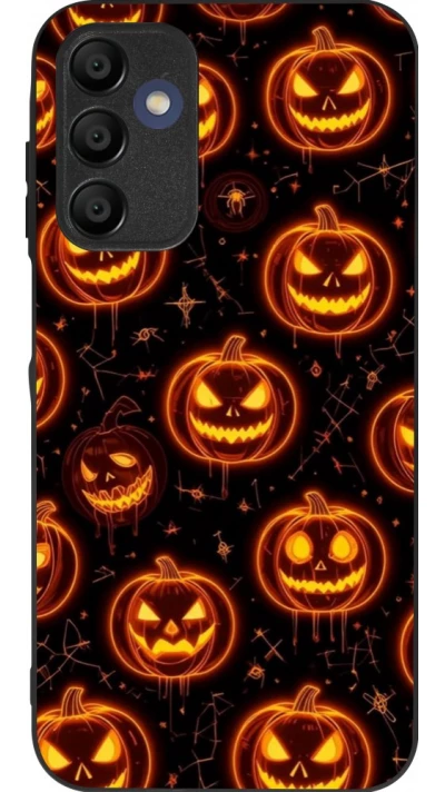 Coque Samsung Galaxy A15 - Silicone rigide noir Halloween 2026 Pattern Pumpkins