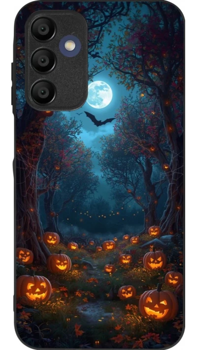Coque Samsung Galaxy A15 - Silicone rigide noir Halloween 2026 Road of Pumpkins