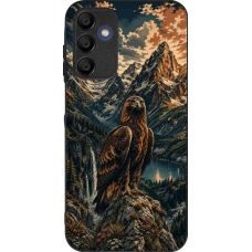 Coque Samsung Galaxy A15 - Silicone rigide noir Linocut Aigle Royal